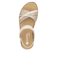 Metallische vegane remonte Riemchensandalen D2058-90 mit einem Klettverschluss. Schuh von oben.
