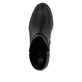 Bottines remonte noires pour femme D2A73-00 avec boucle ronde décorative. Semelle extérieure de la chaussure.