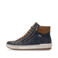 Dunkelblau-braune remonte Damen Schnürstiefel D0772-16. Schuh Außenseite.