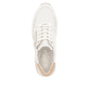 Weiße remonte Damen Sneaker Low D0T10-80 mit Reißverschluss sowie Extraweite H. Schuh von oben.