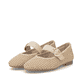 Ballerines remonte marron pour femme D0K17-20. Chaussures inclinées sur le côté.