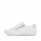 Weiße remonte Damen Schnürschuhe D1E03-81 mit einem Reißverschluss. Schuh Außenseite.