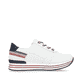 Weiße remonte Damen Sneaker Low D1312-82 mit Reißverschluss sowie Komfortweite G. Schuh Innenseite.