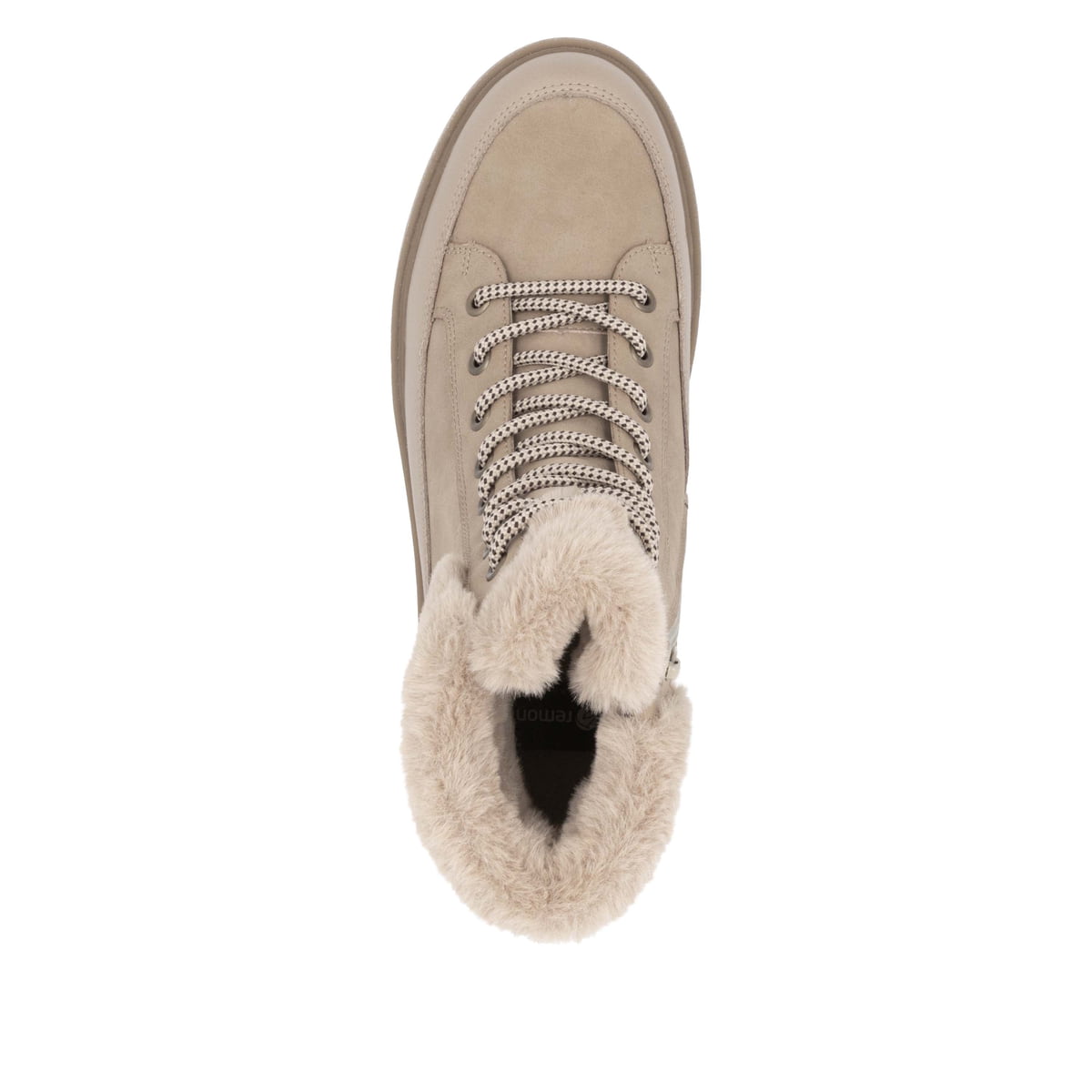 Braunbeige remonte Damen Schnürstiefel D0U78-20 mit Flip-Grip Sohle. Schuh Laufsohle.
