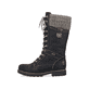 
Nachtschwarze remonte Damen Schnürstiefel D7477-02 mit einer flexiblen Profilsohle. Schuh Außenseite