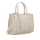remonte Damen Shopper Q0757-90 in Altrosa-Metallic aus Kunstleder mit Reißverschluss. Shopper getragen.