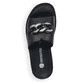 
Graphitschwarze remonte Damen Pantoletten D7952-00 mit einer dämpfenden Sohle. Schuh von oben