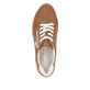 Braune remonte Damen Sneaker Low D2G01-20 mit einem Reißverschluss. Schuh von oben.