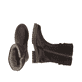 Dunkelbraune remonte Hochschaftstiefel D0B80-25. Schuh von oben, liegend.