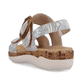 
Cremeweiße remonte Damen Riemchensandalen R6853-92 mit einer leichten Profilsohle. Schuh von hinten