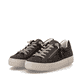 Baskets basses remonte marron pour femmes D0920-25 avec fermeture éclair. Chaussures inclinées sur le côté.