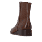 Braune remonte Damen Stiefeletten D3U73-22 mit einem Reißverschluss. Schuh von hinten.