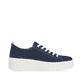 Blaue remonte Damen Sneaker D1C03-14 mit Schnürung sowie Ziernähten. Schuh Innenseite.