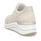 Beige remonte Damen Sneaker Low D0T15-60 mit Reißverschluss sowie Extraweite H. Schuh von hinten.