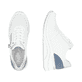 Weiße remonte Damen Sneaker Low D0T10-81 mit Reißverschluss sowie Extraweite H. Schuh von oben, liegend.