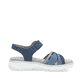 Blaue vegane remonte Riemchensandalen D2K55-14 mit einem Klettverschluss. Schuh Innenseite.