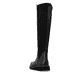 
Tiefschwarze remonte Damen Hochschaftstiefel D3975-01 mit einer leichten Profilsohle. Schuh von hinten