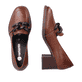 
Schokobraune remonte Damen Loafers D0V00-22 mit einer Profilsohle mit Blockabsatz. Schuhpaar von oben.
