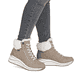 Braune remonte Damen Schnürstiefel D0T77-20 mit wasserabweisender TEX-Membran. Schuh am Fuß.