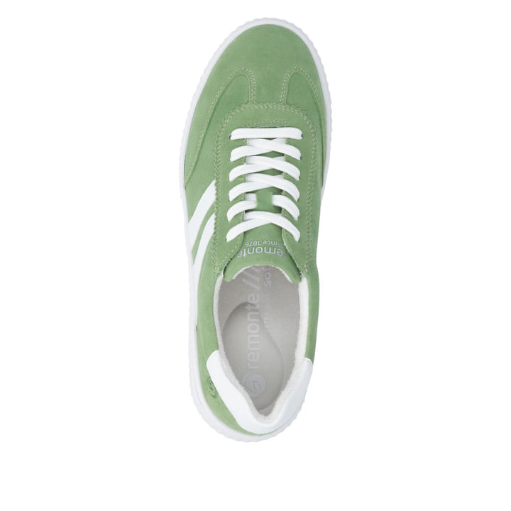 Grüne remonte Damen Schnürschuhe D3E00-52 mit der Extraweite H. Schuh von oben.