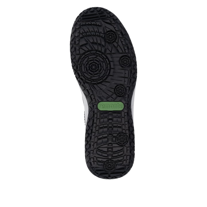 Chaussures à lacets remonte noires pour femmes D3Q00-00. Semelle extérieure de la chaussure.