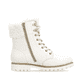 Weiße remonte Damen Schnürstiefel D8481-80 mit wasserabweisender TEX-Membran. Schuh Innenseite.