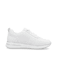 Weiße remonte Damen Sneaker Low D1G09-80 mit einem Reißverschluss. Schuh Innenseite.