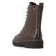 Braune remonte Damen Schnürstiefel D4B73-25 mit wasserabweisender TEX-Membran. Schuh von hinten.