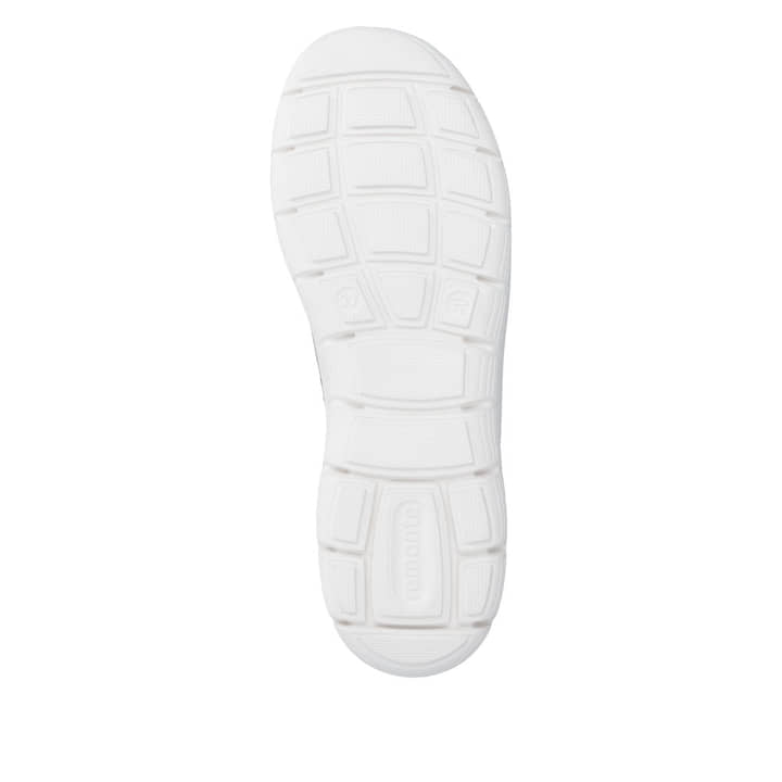 Grüne remonte Damen Slipper D3G03-52 mit eleganten Zierlochungen sowie Gummizug. Schuh Laufsohle.