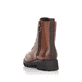 Schokobraune remonte Damen Biker Boots D8671-22 mit Schnürung und Reißverschluss. Schuh von oben