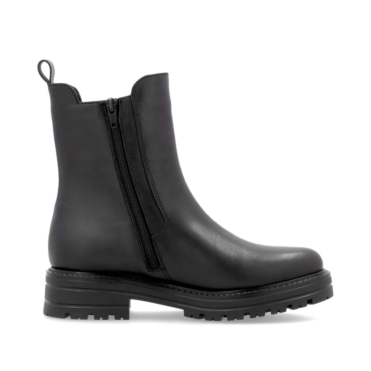 Schwarze remonte Chelsea Boots D2286-03 mit Reißverschluss sowie Komfortweite G. Schuh Innenseite.