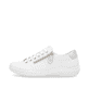 Weiße remonte Damen Schnürschuhe D1E03-80 mit einem Reißverschluss. Schuh Außenseite.