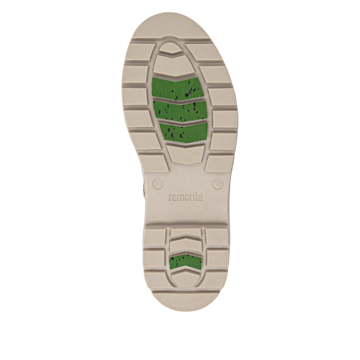 Beige remonte Damen Schnürstiefel D0C82-60 mit griffiger Glass-Fibre Sohle. Schuh Laufsohle.