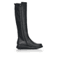 Tiefschwarze remonte Damen Hochschaftstiefel D3975-01 mit einer leichten Profilsohle. Schuh Innenseite