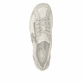 Beige vegane remonte Damen Schnürschuhe R3408-61 mit einem Reißverschluss. Schuh von oben.