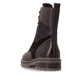 Dunkelbraune remonte Damen Schnürstiefel D0B84-25. Schuh von hinten.