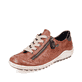 Braune remonte Damen Schnürschuhe R1402-22 mit wasserabweisender TEX-Membran. Schuh seitlich schräg.