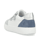 Weiße remonte Damen Sneaker Low D2J01-80 mit Reißverschluss sowie Komfortweite G. Schuh von hinten.