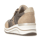 Baskets basses remonte métalliques végan pour femmes D0T09-92. Chaussure vue de l'arrière.