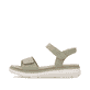 Grüne remonte Riemchensandalen D2K58-52 mit einem Klettverschluss. Schuh Außenseite.