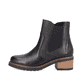 
Mitternachtsschwarze remonte Damen Chelsea Boots D1A71-01 mit einer Profilsohle. Schuh Außenseite