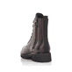 Rote remonte Damen Biker Boots D8671-35 mit markanten Ösen sowie Reißverschluss. Schuh von oben.