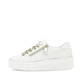 Weiße remonte Damen Sneaker Low D1C06-80 mit Reißverschluss sowie Komfortweite G. Schuh Außenseite.