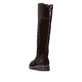 Dunkelbraune remonte Hochschaftstiefel R6581-25. Schuh von hinten.