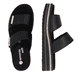 Mules remonte noires pour femme D0Q64-00 avec fermeture velcro. Chaussure vue de dessus, couchée.