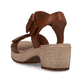 
Schokobraune remonte Damen Riemchensandaletten D0N52-24 mit einem Blockabsatz. Schuh von hinten