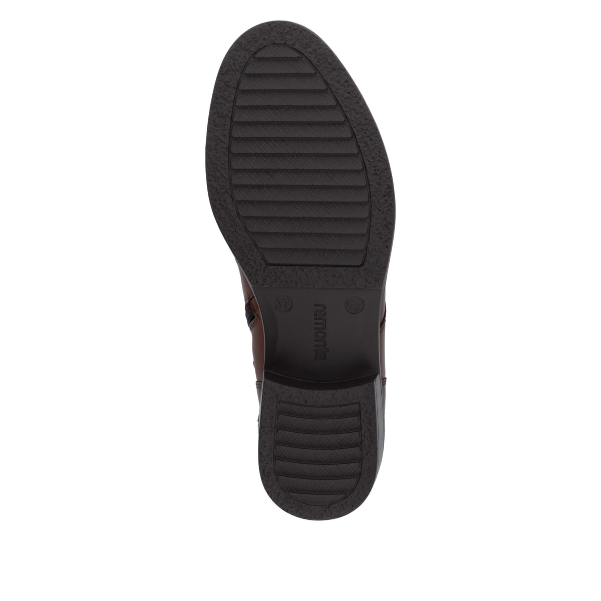 Braune remonte Damen Stiefeletten D0F82-22 mit einem Reißverschluss. Schuh Laufsohle.