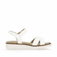 Weiße remonte Riemchensandalen D2049-83 mit einem Klettverschluss. Schuh Innenseite.
