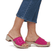 Cremebeige remonte Damen Pantoletten D0N53-80 mit einer leichten Sohle mit Blockabsatz. Schuh Innenseite