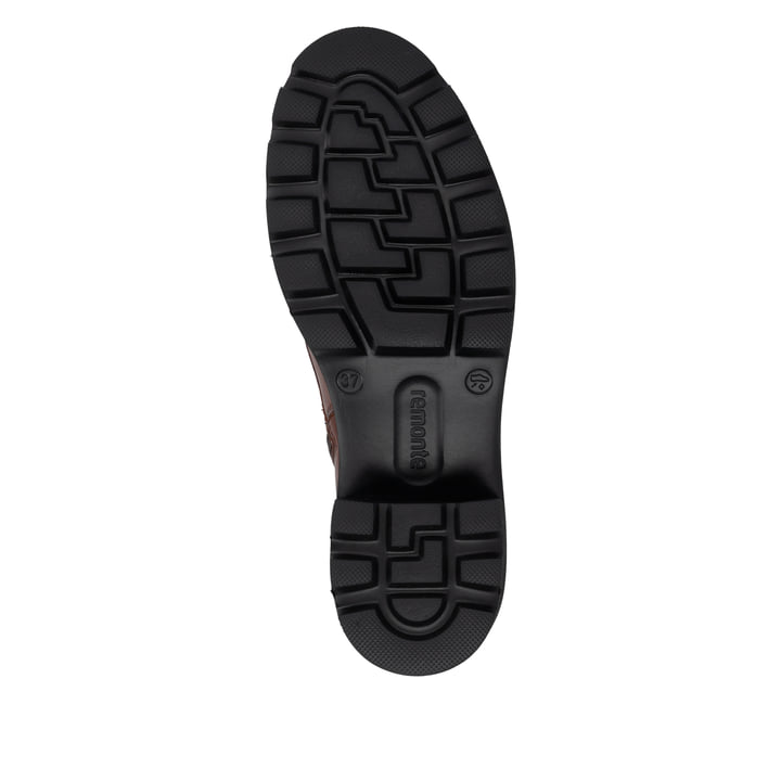 Braune remonte Damen Schnürstiefel D0A81-24 mit wasserabweisender TEX-Membran. Schuh Laufsohle.
